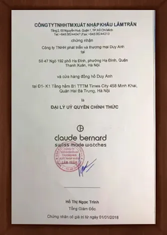 Chứng nhận chính hãng