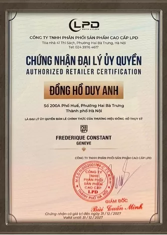 Chứng nhận chính hãng