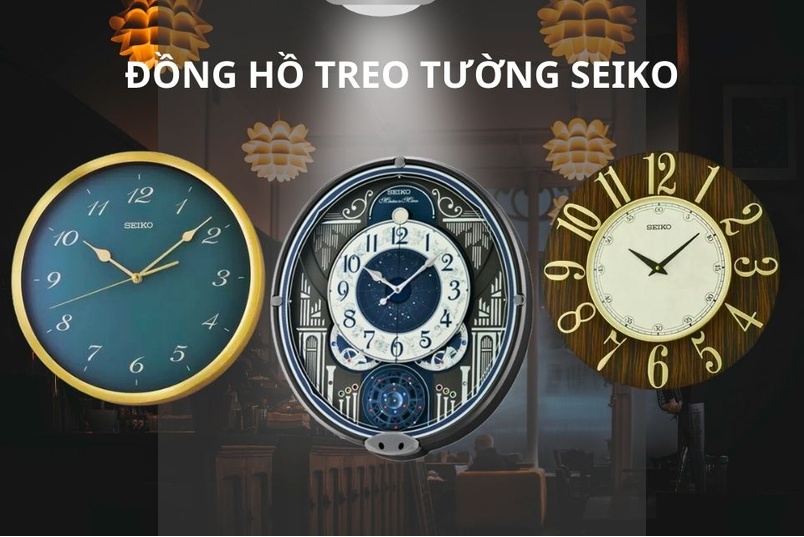 Top 10 mẫu đồng hồ treo tường mặt tròn đẹp nhất của thương hiệu Seiko