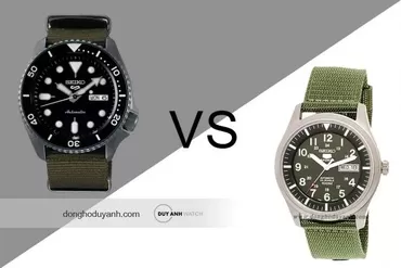 So sánh Seiko 5 Sport SRPD65K4 và Seiko 5 quân đội SNZG09K1S
