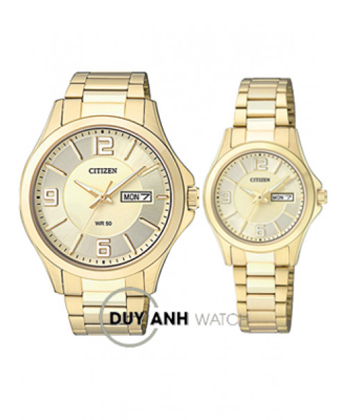 Đồng hồ đôi Citizen BF2003-50P và EQ0593-51P