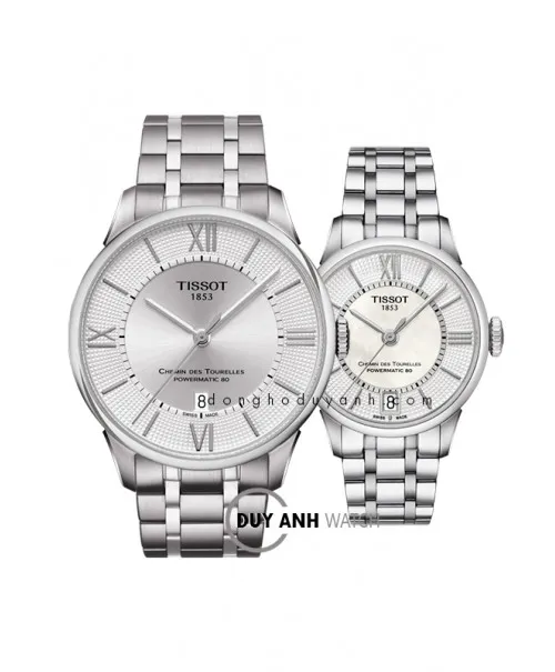 Đồng hồ đôi TISSOT CHEMIN DES TOURELLES T099.407.11.038.00 và T099.207.11.118.00