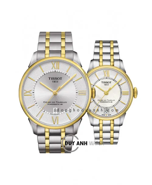 Đồng hồ đôi TISSOT CHEMIN DES TOURELLES T099.407.22.038.00 và T099.207.22.118.00