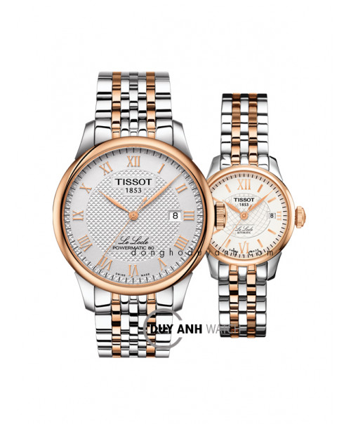 Đồng hồ đôi Tissot Lelocle Powermatic 80 T006.407.22.033.00 và T41.2.183.33