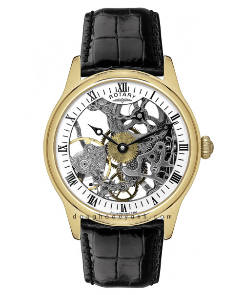 Đồng hồ Rotary Vintage Skeleton Mechanical GS02522/01