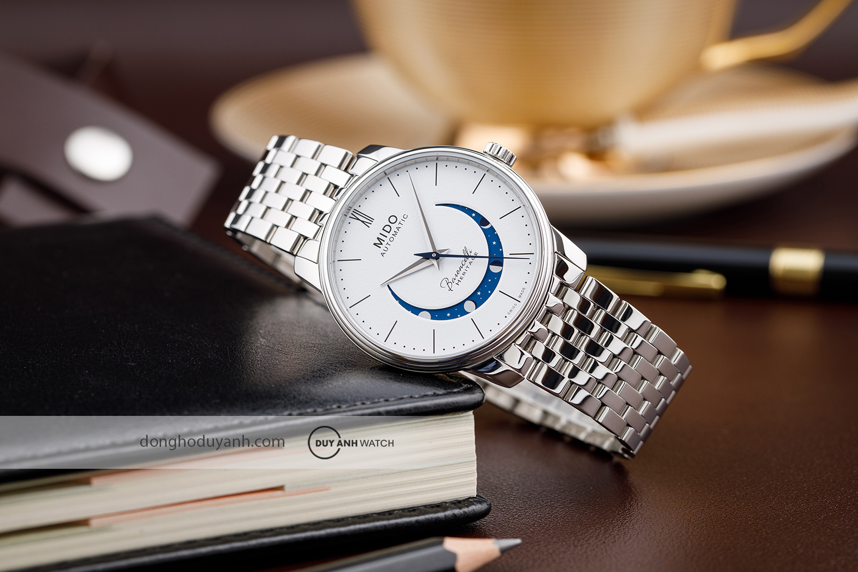 Mido Baroncelli Smiling Moon Gent M027.407.11.010.01 (M0274071101001)3