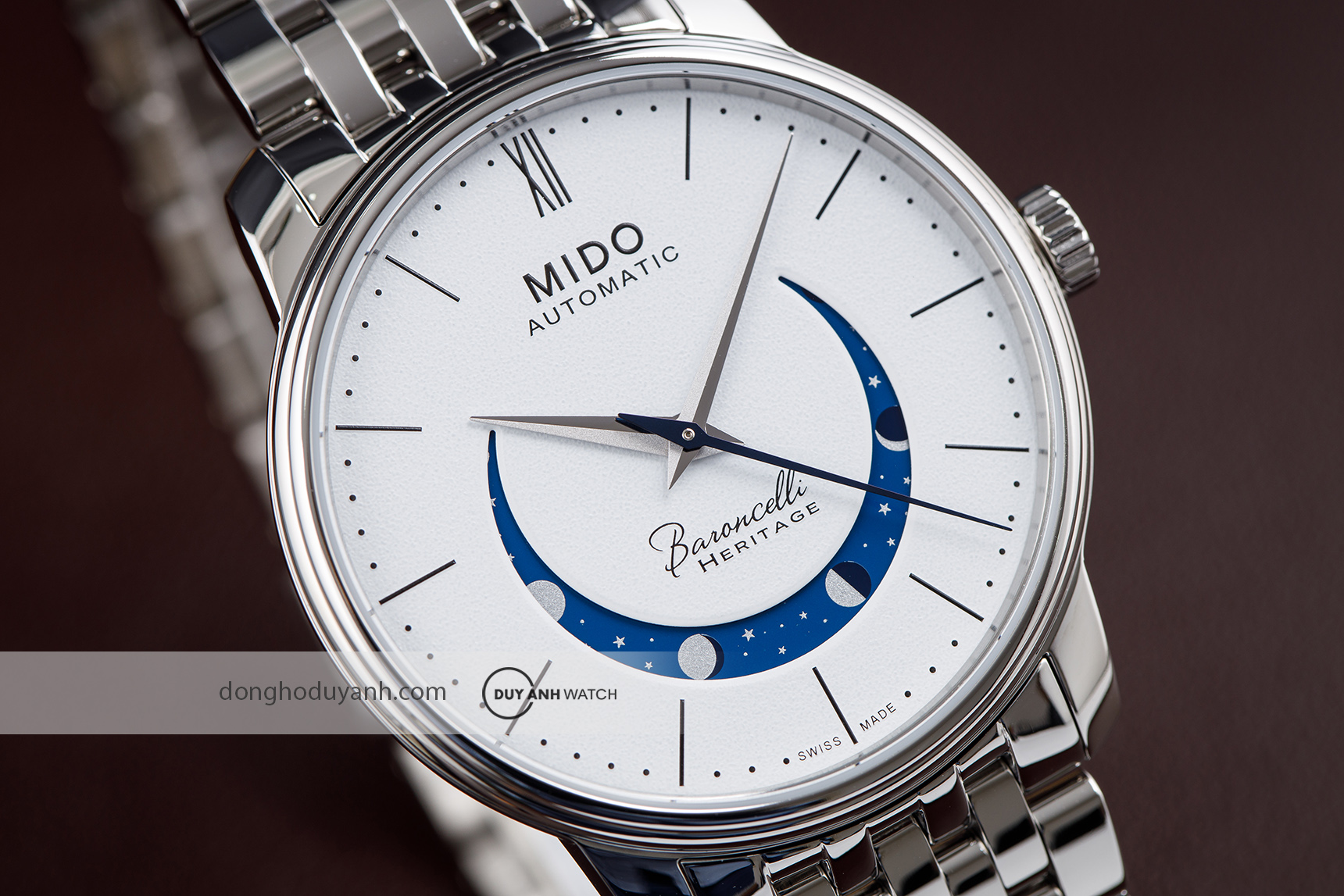 Mido Baroncelli Smiling Moon Gent M027.407.11.010.01 (M0274071101001)0