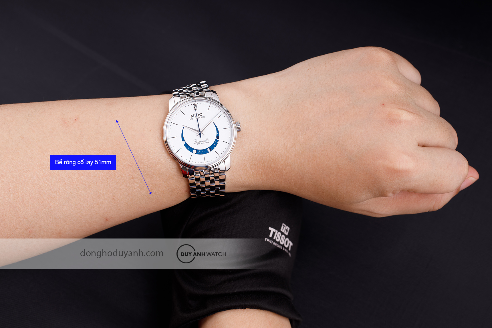 Mido Baroncelli Smiling Moon Gent M027.407.11.010.01 (M0274071101001)4