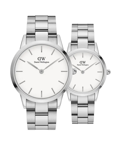 Đồng hồ đôi Daniel Wellington Iconic Link DW00100341 và DW00100205