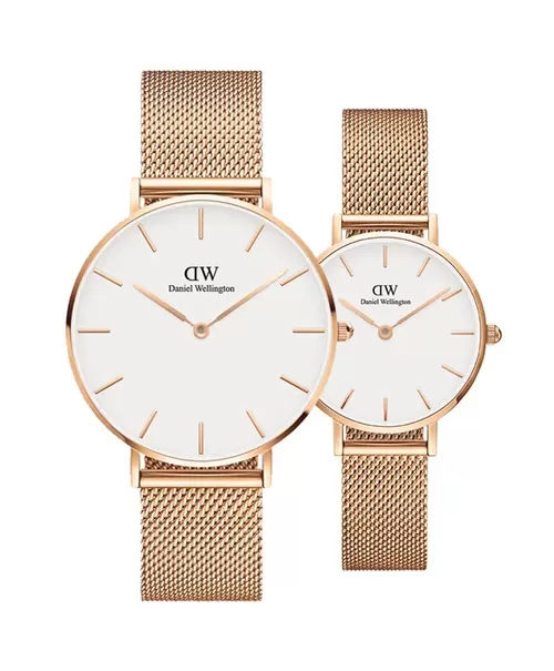 Đồng hồ đôi Daniel Wellington Petite Melrose DW00100305 và DW00100219