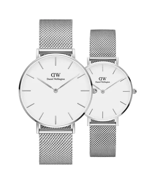 Đồng hồ đôi Daniel Wellington Petite Sterling DW00100306 và DW00100164