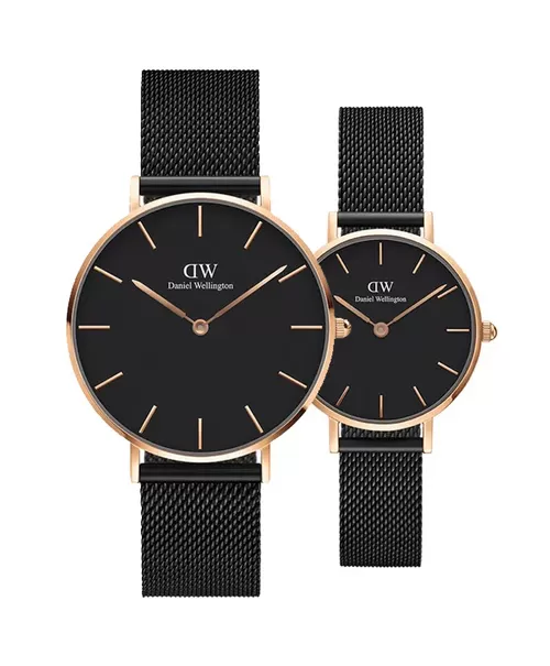 Đồng hồ đôi Daniel Wellington Petite Ashfield DW00100307 và DW00100245