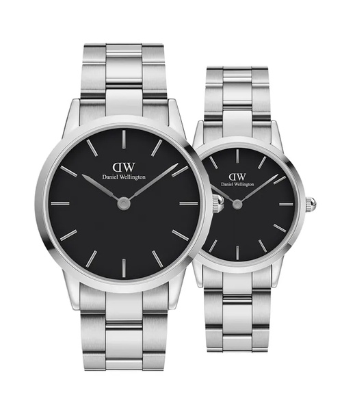 Đồng hồ đôi Daniel Wellington Iconic Link DW00100342 và DW00100206