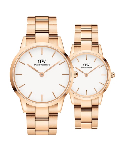 Đồng hồ đôi Daniel Wellington Iconic Link DW00100343 và DW00100211