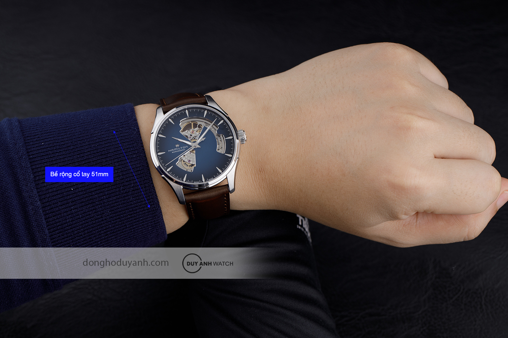 Đồng hồ nam Hamilton Jazzmaster Open Heart Index 40mm H32675540 (H32.675.540)4