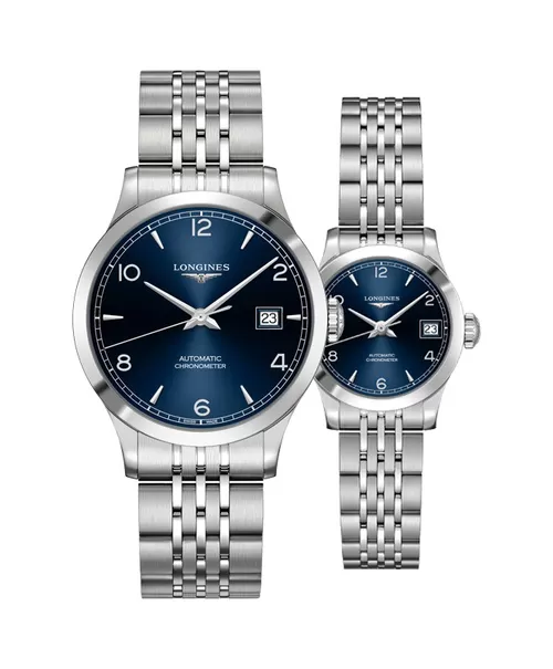 Đồng hồ đôi Longines Record L2.820.4.96.6 và L2.320.4.96.6