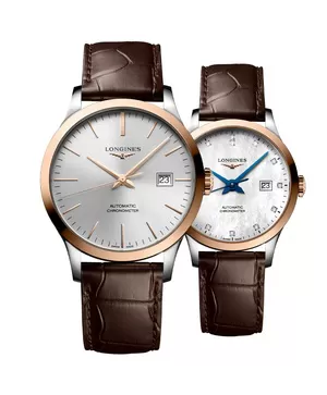 Đồng hồ đôi Longines Record L2.821.5.72.2 và L2.321.5.87.2