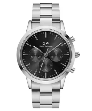 Đồng hồ nam Daniel Wellington Iconic Chronograph Link Onyx S DW00100645