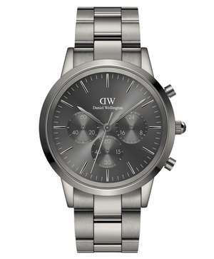 Đồng hồ nam Daniel Wellington Iconic Chronograph Link Graphite GM DW00100643