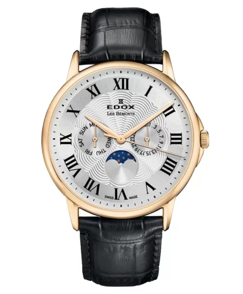 Đồng hồ nam Edox Les Bémonts Moonphase 40002.37J.AR