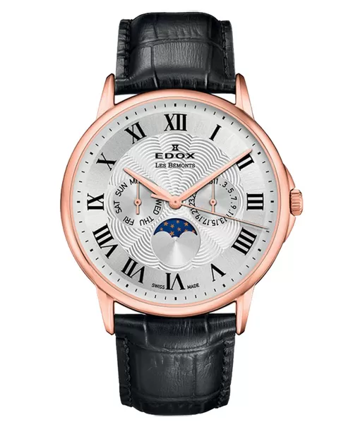 Đồng hồ nam Edox Les Bémonts Moonphase 40002.37R.AR
