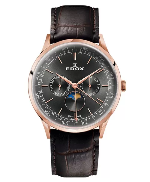 Đồng hồ nam Edox Les Vauberts Moonphase 40101.37RC.GIR