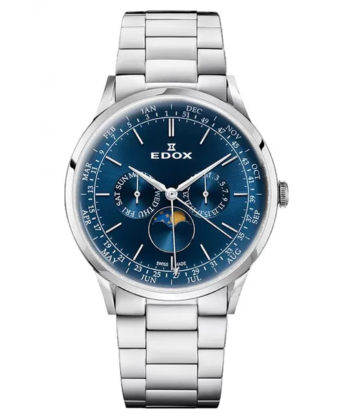Đồng hồ nam Edox Les Vauberts Moonphase 40101.3M.BUIN