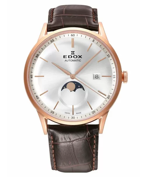 Đồng hồ nam Edox Les Vauberts Moonphase 80500.37R.AIR