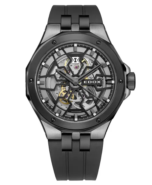 Đồng hồ nam Edox Delfin Mecano Skeleton 85303.357GN.NGN