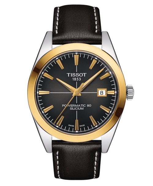 Đồng hồ nam Tissot Gentleman Powermatic 80 Silicium Solid 18k Gold Bezel T927.407.46.061.01