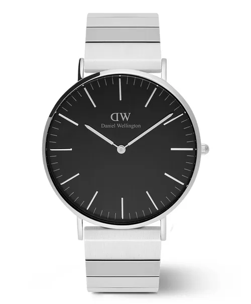 Đồng hồ nam Daniel Wellington Classic Piano Link Onyx Silver DW00100774