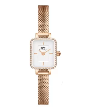 Đồng hồ nữ Daniel Wellington Quadro Mini Lumine Bezel Rose Gold DW00100731