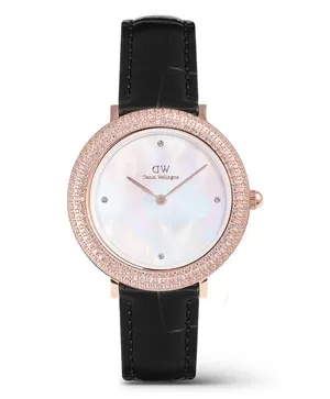 Đồng hồ nữ Daniel Wellington Crystalline Bezel Black Croc Rose Gold DW00100827
