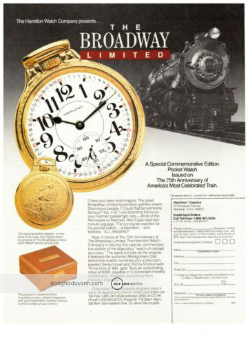 Hamilton cho ra mắt “The Broadway Limited”, một chiếc đồng hồ đường sắt