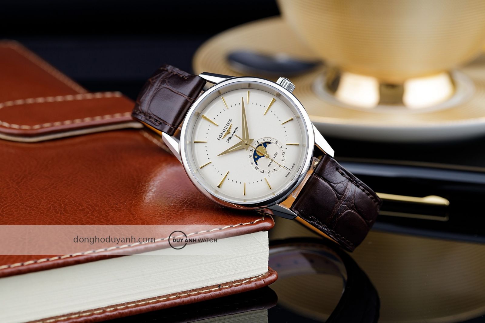 Đồng Hồ Nam Longines Flagship Heritage Moonphase L4.815.4.78.2