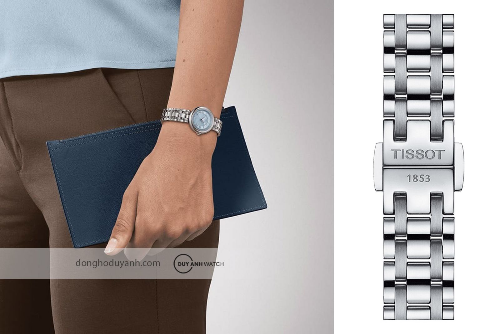 Dây thép Đồng hồ nữ Tissot Bellissima Small T126.010.11.133.00 cao cấp