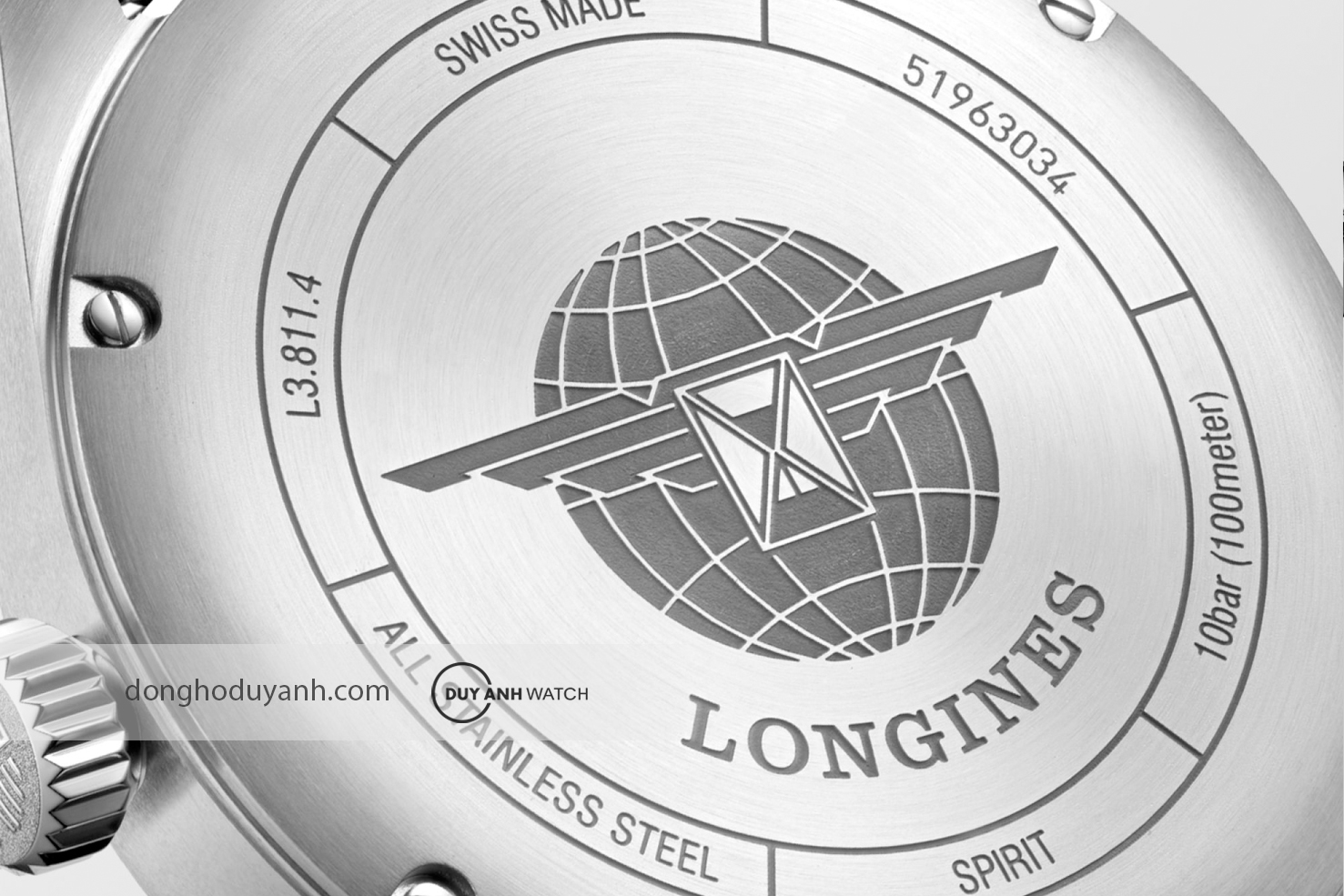 Mặt đáy Longines Spirit Prestige Edition L3.811.4.93.9