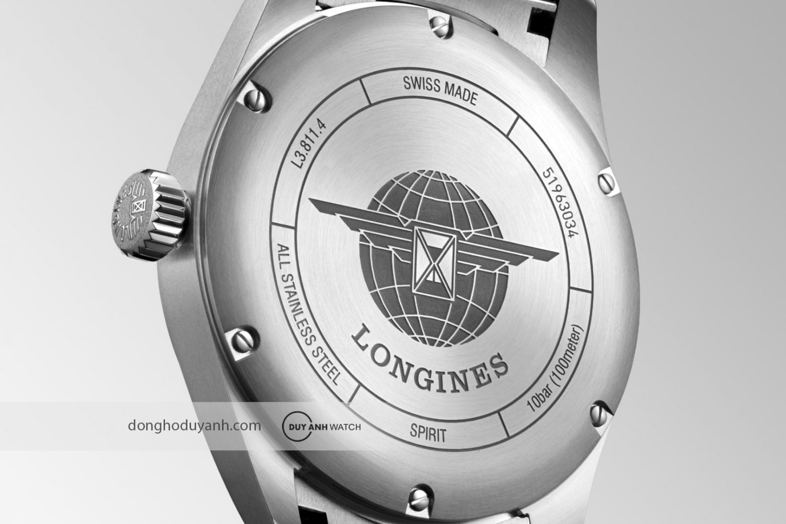 Mặt đáy Longines Spirit L3.811.4.53.6