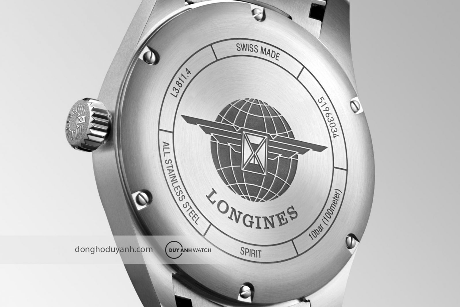Mặt đáy Longines Spirit L3.811.4.73.6
