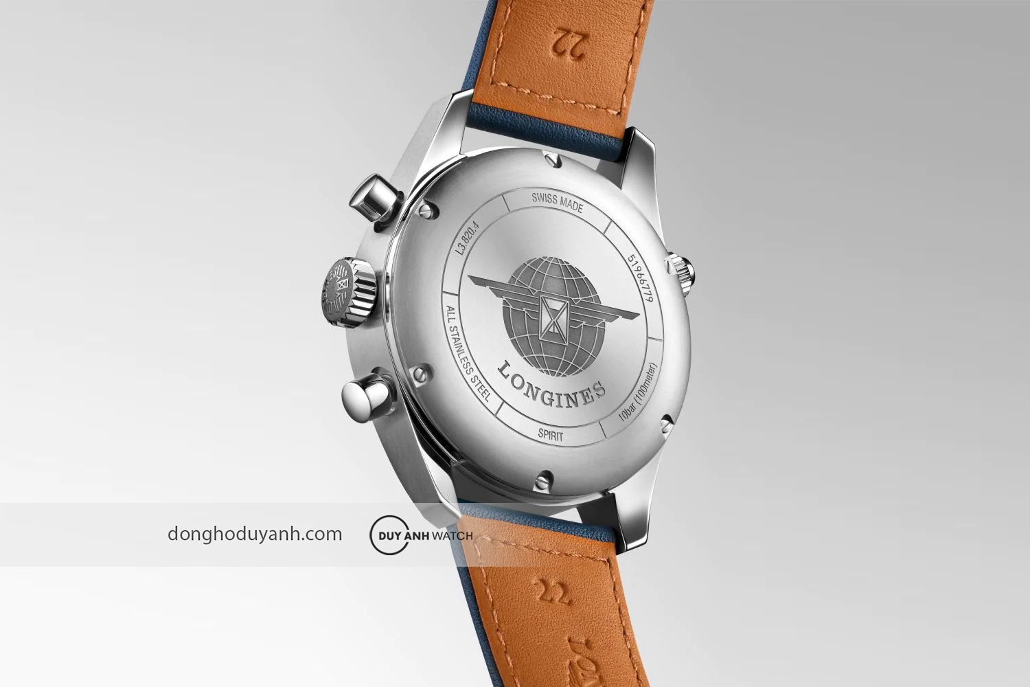 Mặt đáy của Longines Spirit L3.820.4.93.0