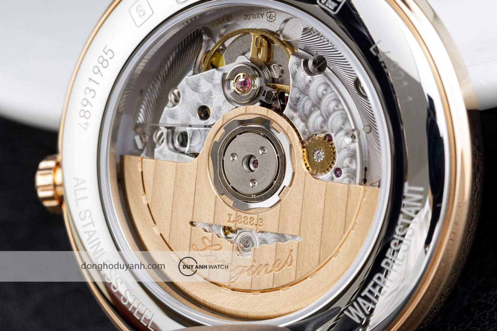 Mặt đáy Longines Presence Automatic Indexes L4.921.1.12.7