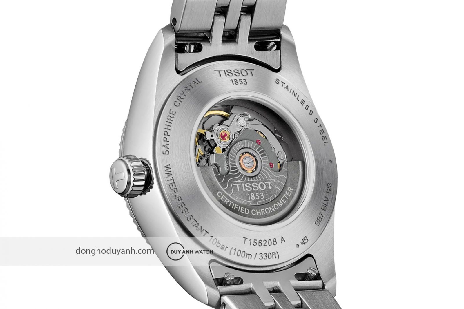 Mặt đáy Tissot Ballade Powermatic 48 COSC T156.208.11.353.00