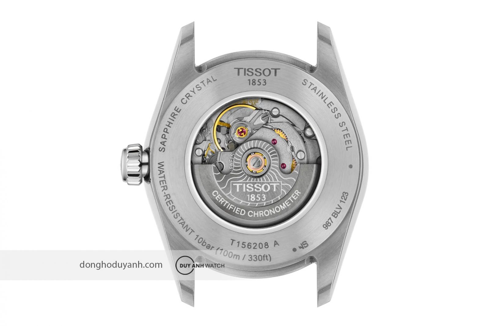 Mặt đáy Tissot Ballade Powermatic 48 COSC T156.208.22.033.00