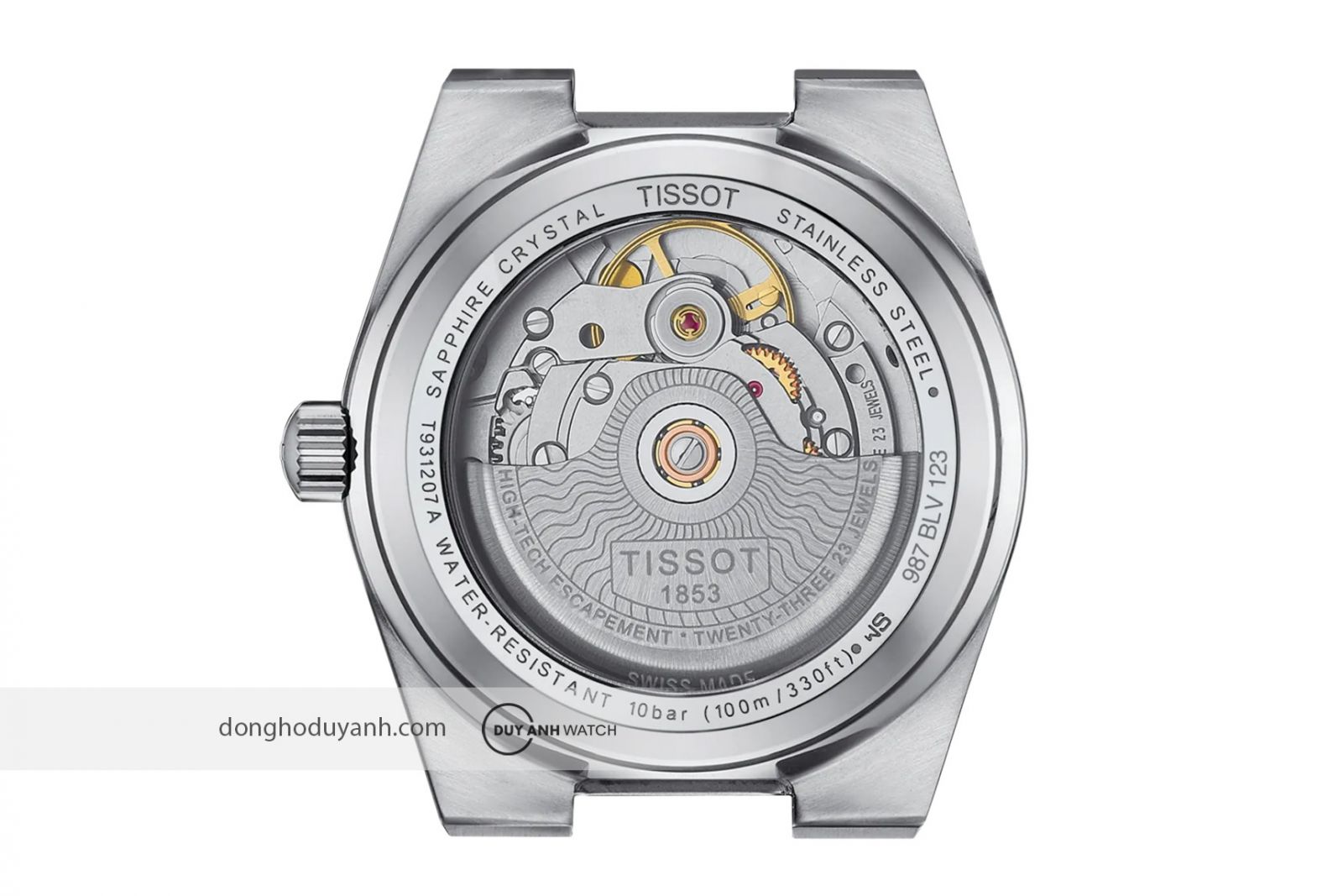 Mặt đáy Tissot PRX Gold T931.207.41.351.00