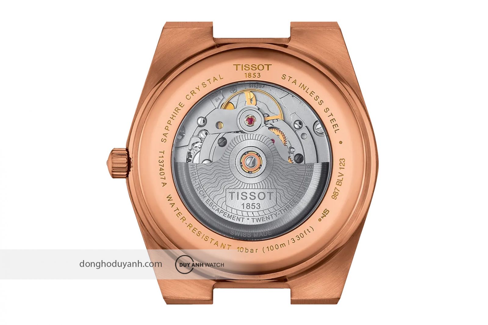 Mặt đáy Tissot PRX Powermatic 80 T137.407.33.041.00