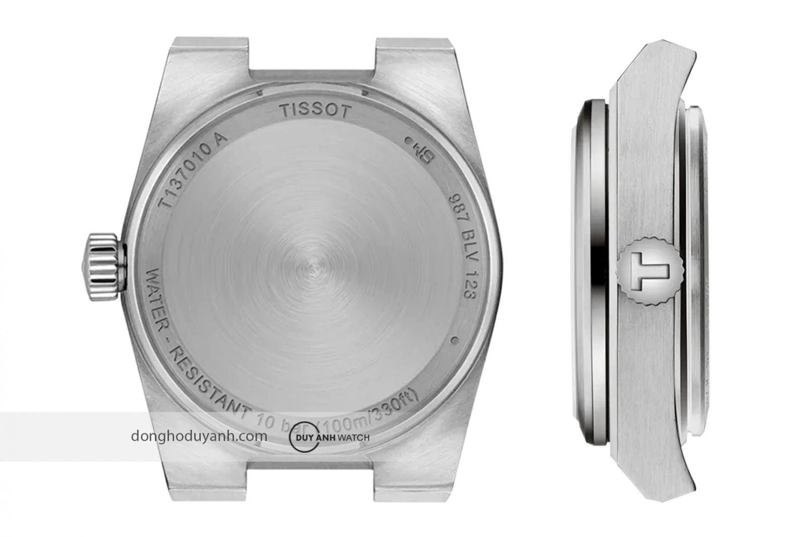 Mặt đáy và cạnh bên của Tissot PRX T137.010.11.056.00