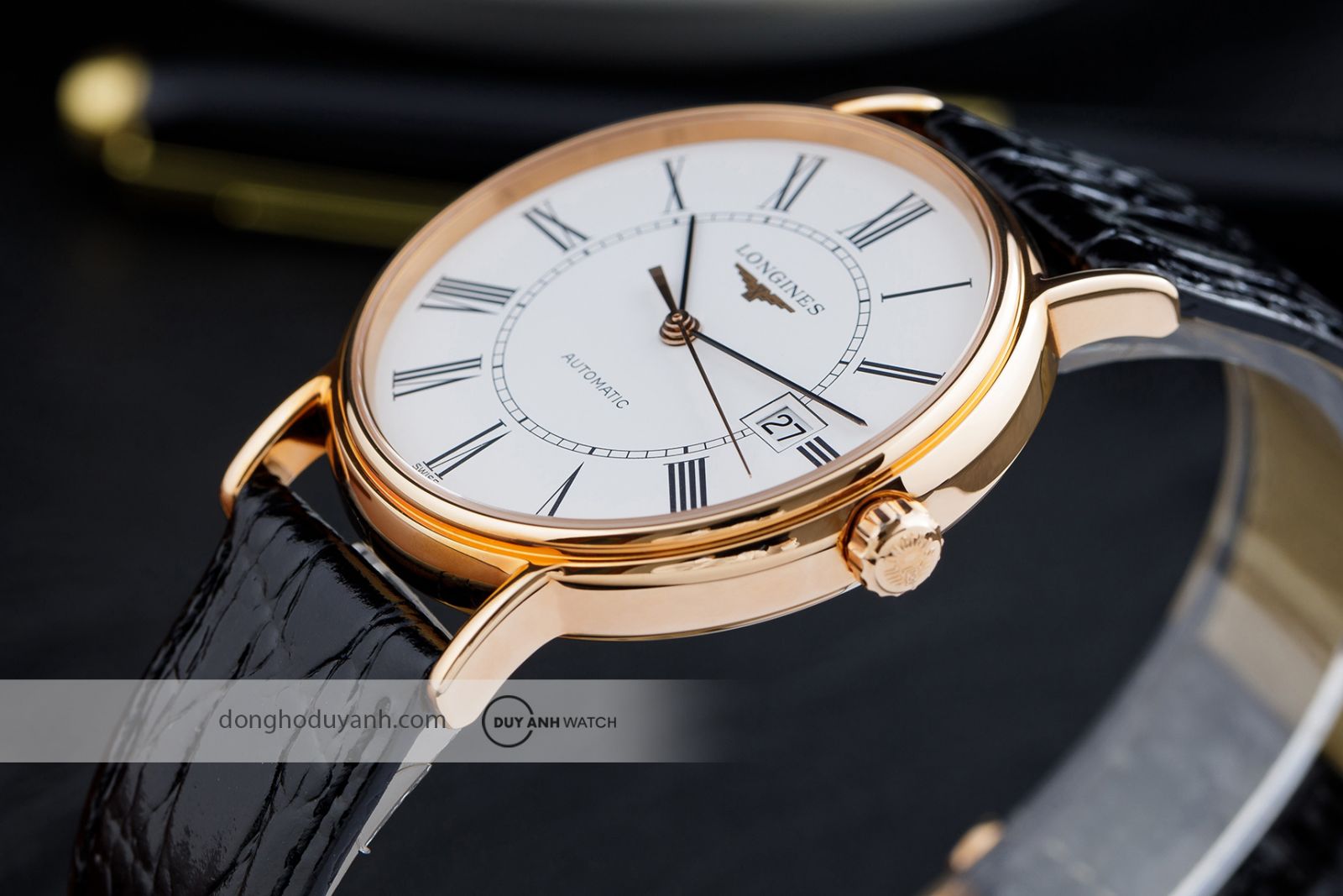  Longines Presence Automatic Roman L4.921.1.11.2 nhìn nghiêng