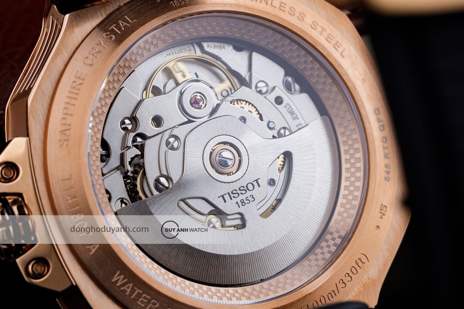 Mặt đáy Tissot T-race Powermatic 80 T141.807.37.051.00