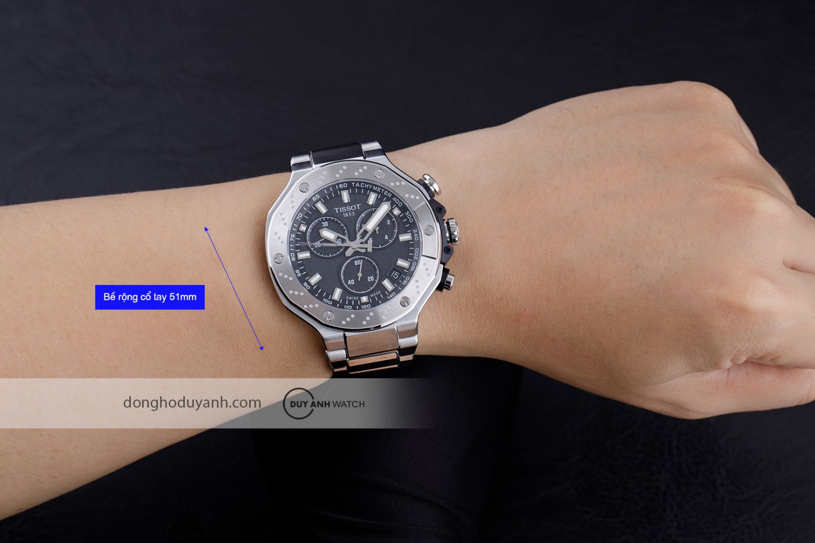 Tissot T-Race Chronograph T141.417.11.051.01 trên tay