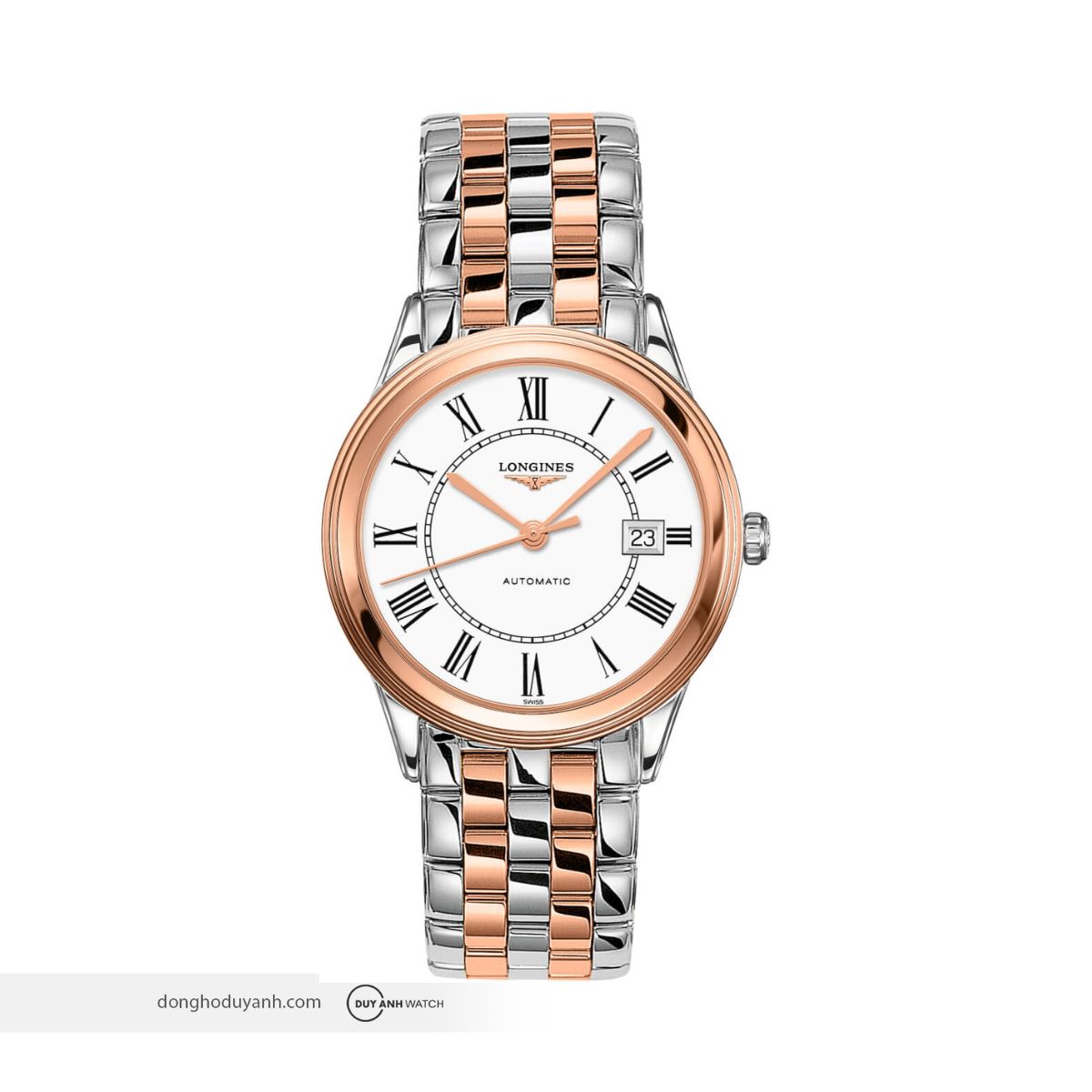Longines Flagship L4.974.3.91.7 chính hãng thiết kế cổ điển máy automatic 72 giờ